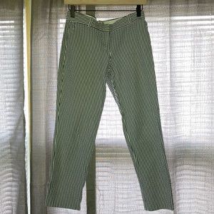 Jcrew seersucker café capri pants